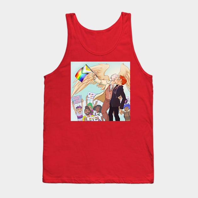 Good Omens Pride Tank Top by inhonoredglory